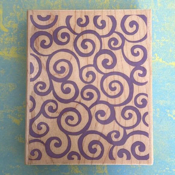 Rubber Stamp Swirls by Rubber Stampede NWT - Picture 2 of 7